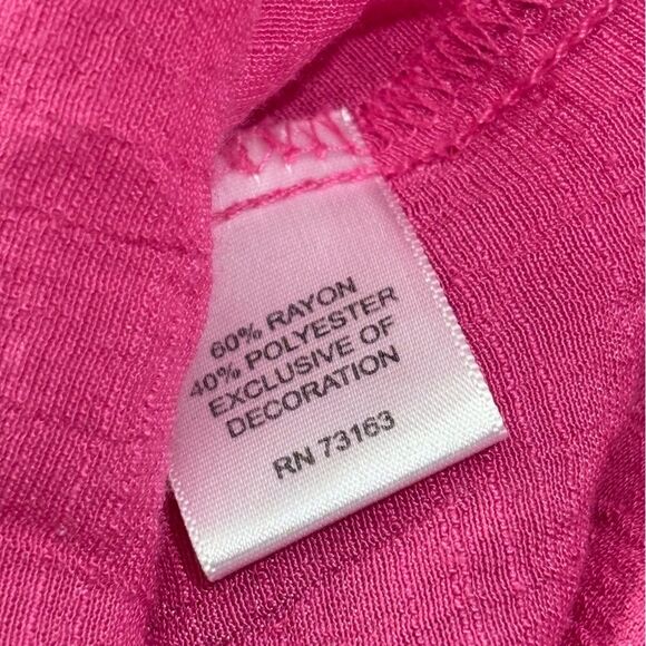 Spense | Women’s Elastic Scoop Neck Pink Top Blouse Tunic Boho Cottagecore Shirt - Picture 14 of 15